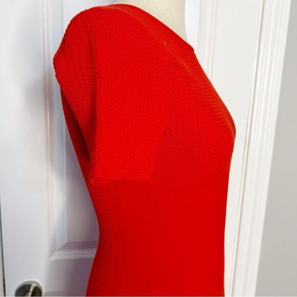 HUGO BOSS Fleala Knit Fit & Flare Dress Red Size Small - Picture 4 of 13